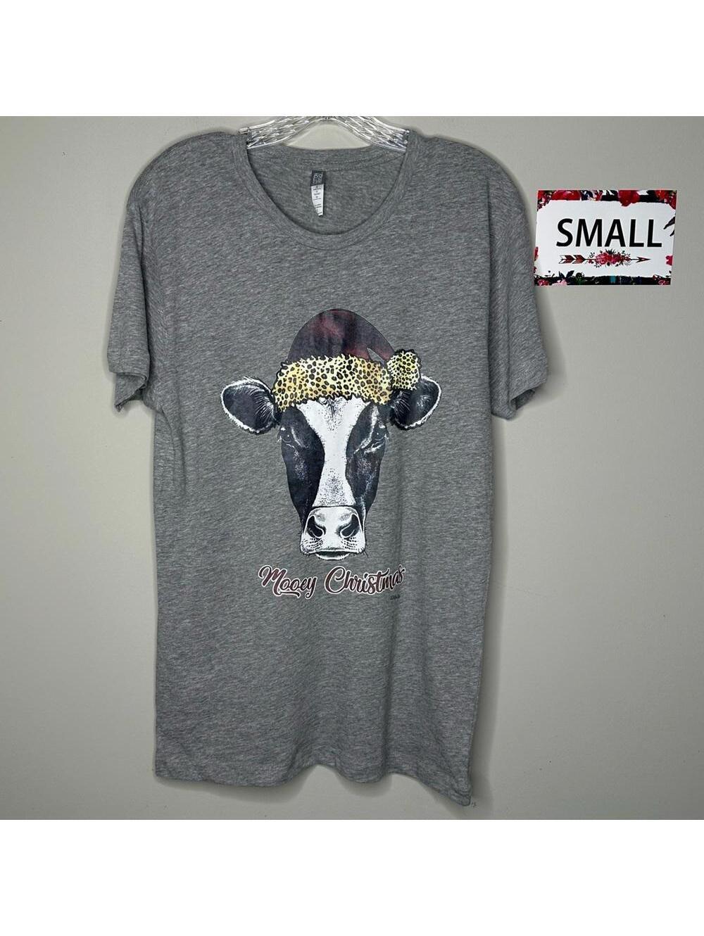 Santa Cow Small Christmas L&B life short sleeve t shirt